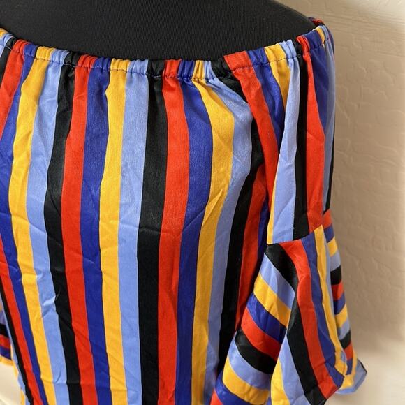 House of Harlow 1960 X Revolve Paloma Dress Top in Bari Stripe Multicolor Sz XS - Picture 7 of 15
